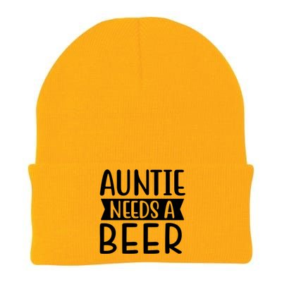 Auntie Needs A Beer Gift Knit Cap Winter Beanie