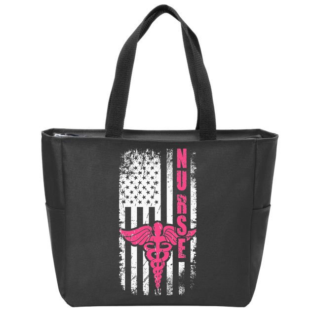American Nurse Zip Tote Bag