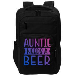 Auntie Needs A Beer Cute Gift Impact Tech Backpack