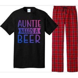 Auntie Needs A Beer Cute Gift Pajama Set