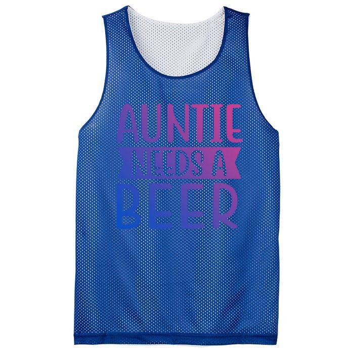 Auntie Needs A Beer Cute Gift Mesh Reversible Basketball Jersey Tank