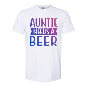 Auntie Needs A Beer Cute Gift Softstyle CVC T-Shirt