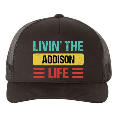 Addison Name Yupoong Adult 5-Panel Trucker Hat