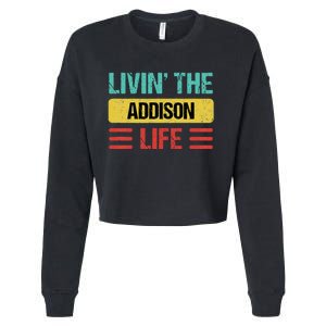 Addison Name Cropped Pullover Crew