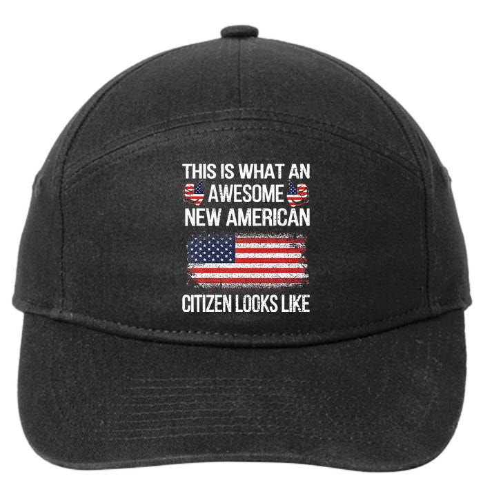 Awesome New American Flag US Citizenship USA US Citizen 7-Panel Snapback Hat