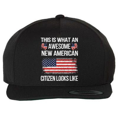 Awesome New American Flag US Citizenship USA US Citizen Wool Snapback Cap