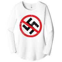 Anti Nazi Anti Facist Anti Dictators Anti Evil Women's Perfect Tri Tunic Long Sleeve Shirt