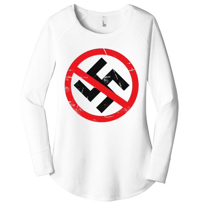 Anti Nazi Anti Facist Anti Dictators Anti Evil Women's Perfect Tri Tunic Long Sleeve Shirt