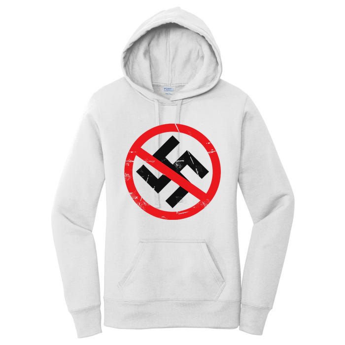 Anti Nazi Anti Facist Anti Dictators Anti Evil Women's Pullover Hoodie