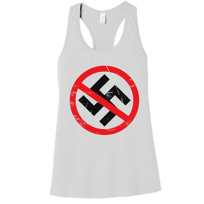 Anti Nazi Anti Facist Anti Dictators Anti Evil Women's Racerback Tank