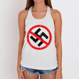 Anti Nazi Anti Facist Anti Dictators Anti Evil Women's Knotted Racerback Tank