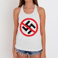 Anti Nazi Anti Facist Anti Dictators Anti Evil Women's Knotted Racerback Tank