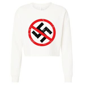 Anti Nazi Anti Facist Anti Dictators Anti Evil Cropped Pullover Crew