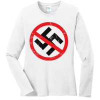 Anti Nazi Anti Facist Anti Dictators Anti Evil Ladies Long Sleeve Shirt