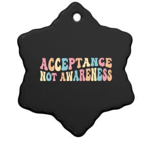 Acceptance Neurodiversity Autism Neurodivergent Gift Ceramic Star Ornament