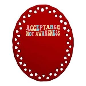 Acceptance Neurodiversity Autism Neurodivergent Gift Ceramic Oval Ornament