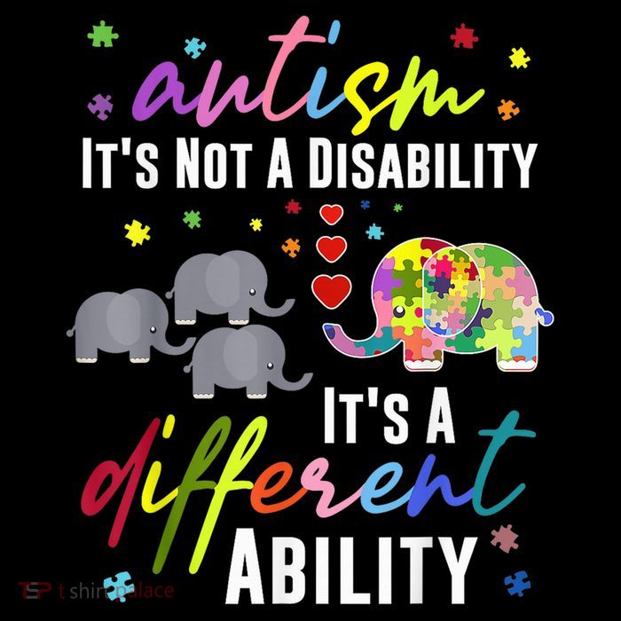 AUTISM Not A Disability It'S A Different Ability Elephant Drawstring Bag
