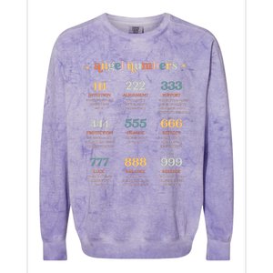 Angel Number Angel Aesthetic Angel Core Back Print Colorblast Crewneck Sweatshirt