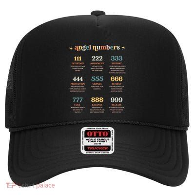 Angel Number Angel Aesthetic Angel Core Back Print High Crown Mesh Back Trucker Hat