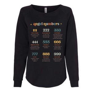 Angel Number Angel Aesthetic Angel Core Back Print Womens California Wash Sweatshirt