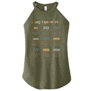 Angel Number Angel Aesthetic Angel Core Back Print Women's Perfect Tri Rocker Tank