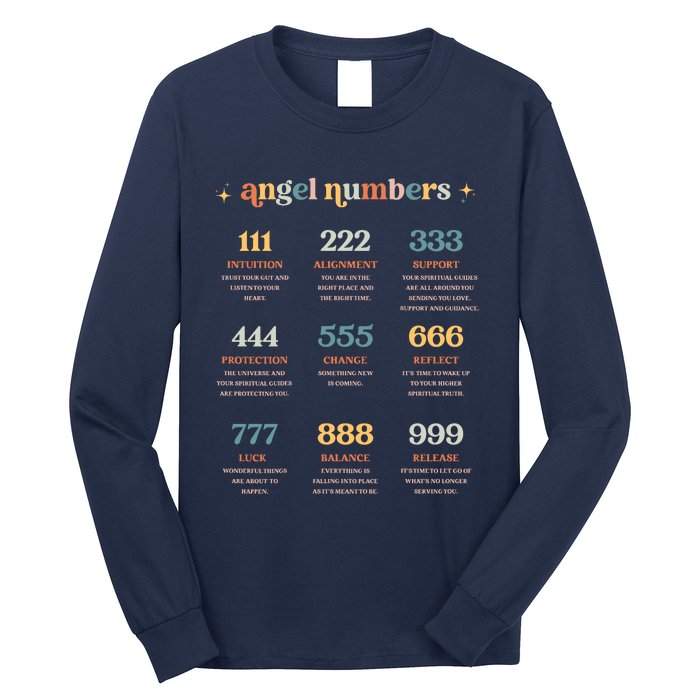 Angel Number Angel Aesthetic Angel Core Back Print Long Sleeve Shirt