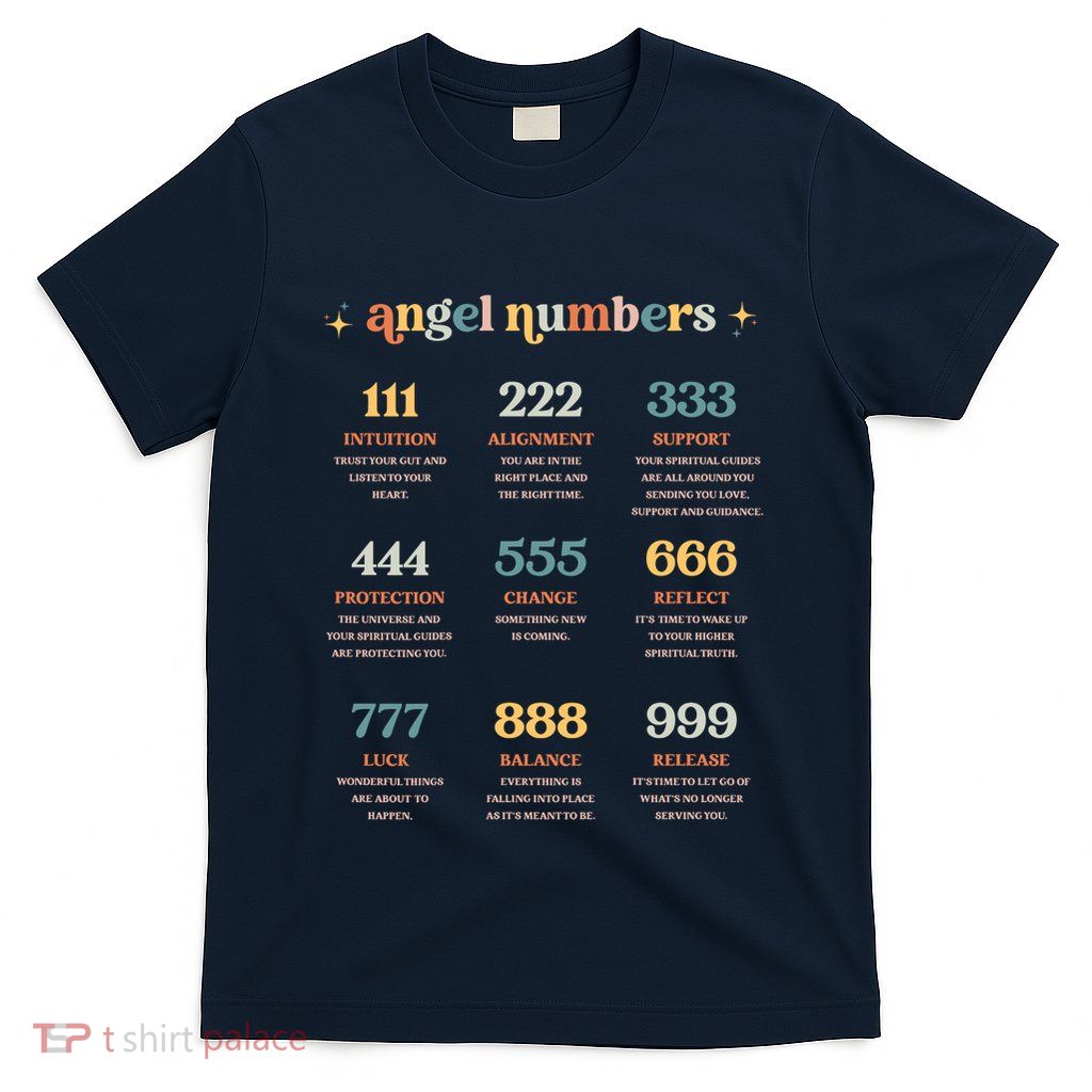 Angel Number Angel Aesthetic Angel Core Back Print T-Shirt