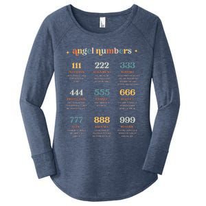 Angel Number Angel Aesthetic Angel Core Back Print Women's Perfect Tri Tunic Long Sleeve Shirt