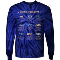 Angel Number Angel Aesthetic Angel Core Back Print Tie-Dye Long Sleeve Shirt