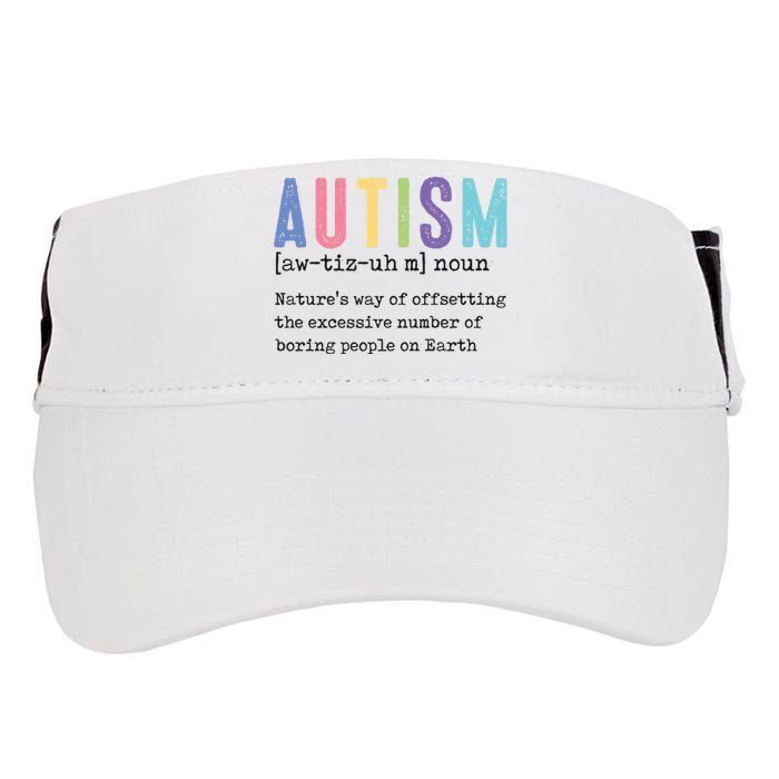 Autism Noun Autism Awareness Month Supporter Adult Drive Performance Visor