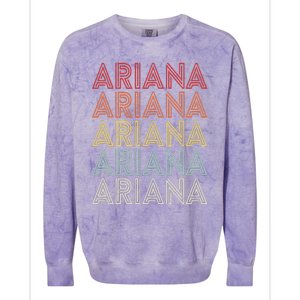 Ariana Name Ariana Retro Colorblast Crewneck Sweatshirt