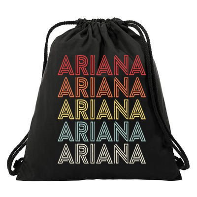 Ariana Name Ariana Retro Drawstring Bag