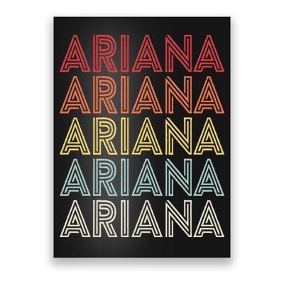 Ariana Name Ariana Retro Poster