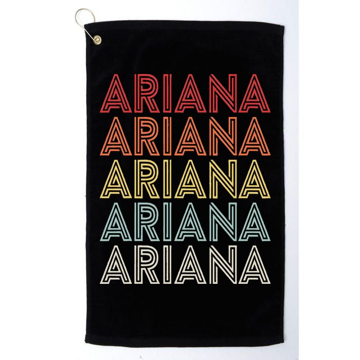Ariana Name Ariana Retro Golf Towel