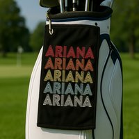 Ariana Name Ariana Retro Golf Towel