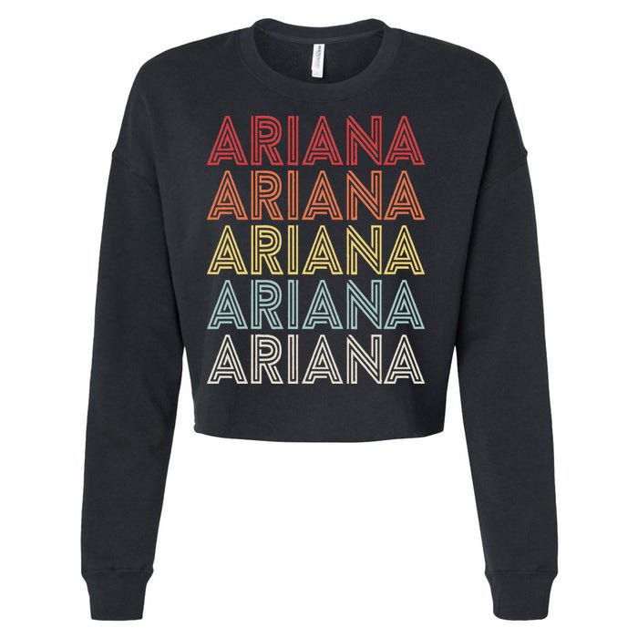 Ariana Name Ariana Retro Cropped Pullover Crew