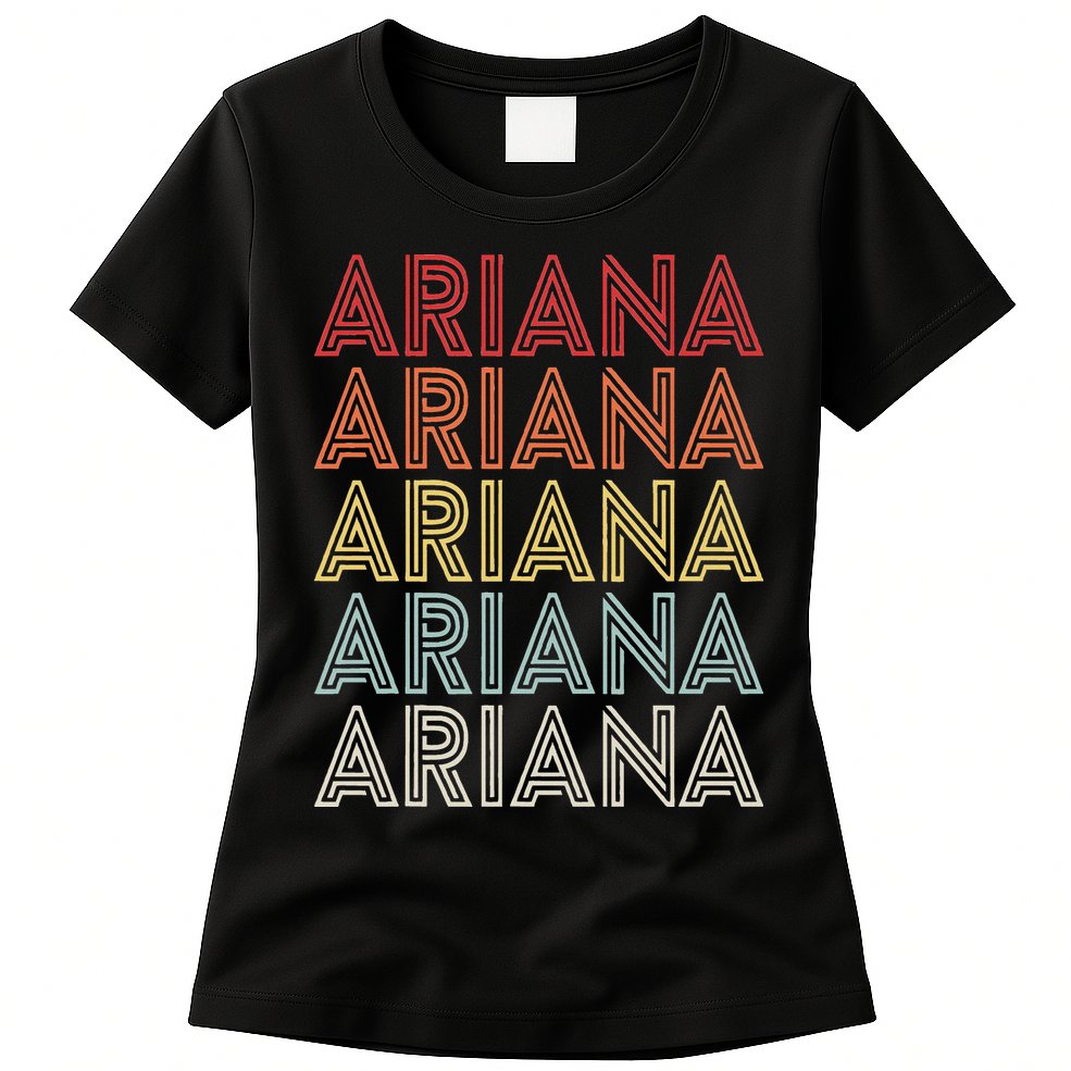 Ariana Name Ariana Retro Womens T-Shirt