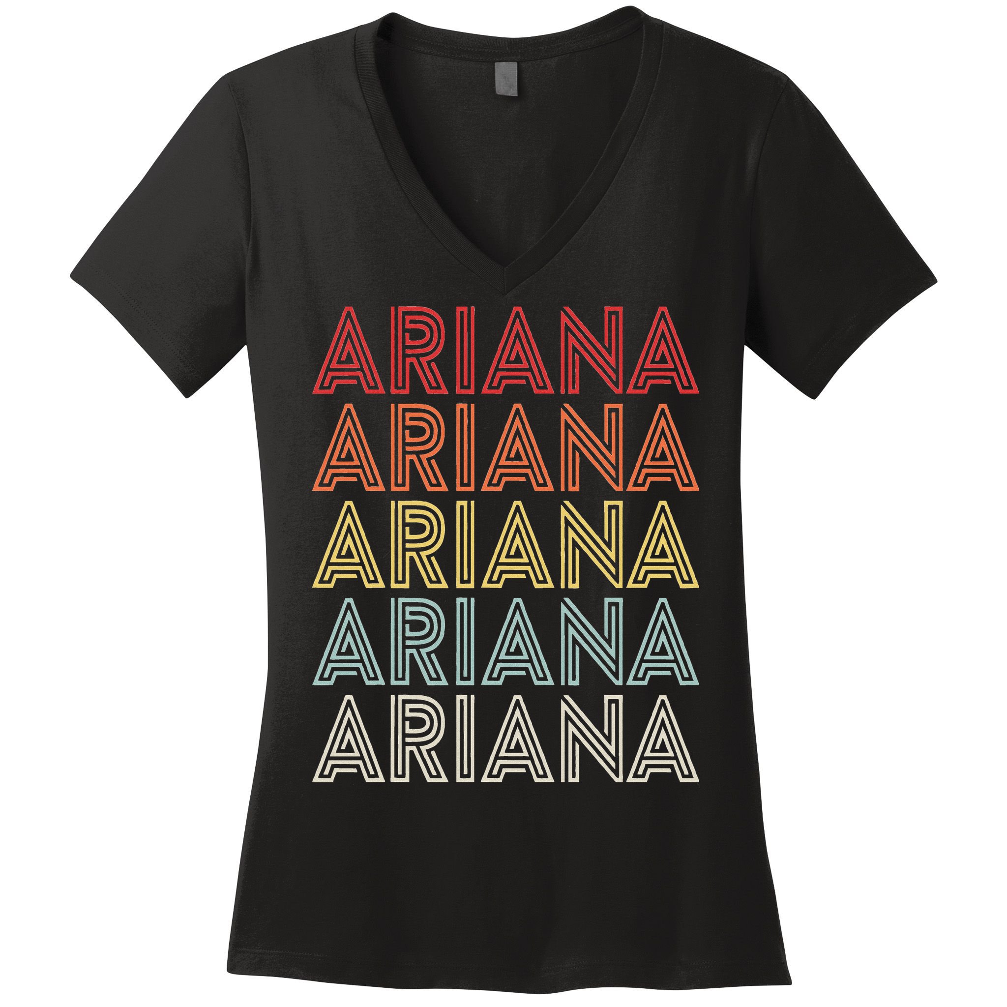 Ariana Name Ariana Retro Women's V-Neck T-Shirt