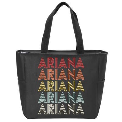 Ariana Name Ariana Retro Zip Tote Bag