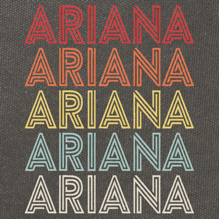 Ariana Name Ariana Retro Cotton Canvas Backpack