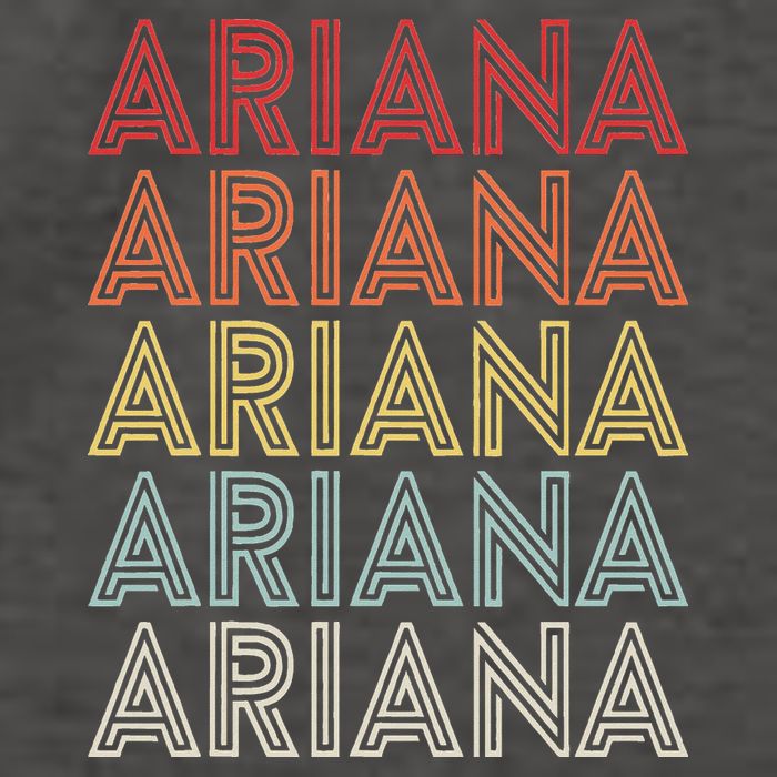 Ariana Name Ariana Retro Vector Backpack