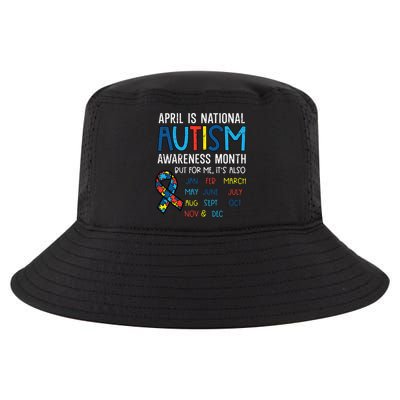 April National Autism Awareness Month Ribbon Cool Comfort Performance Bucket Hat