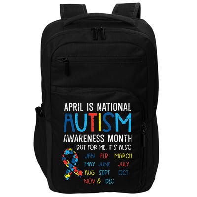 April National Autism Awareness Month Ribbon Impact Tech Backpack