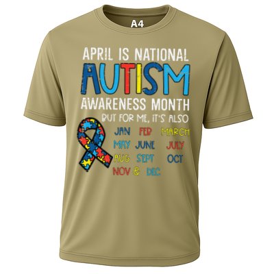 April National Autism Awareness Month Ribbon Performance Shirt