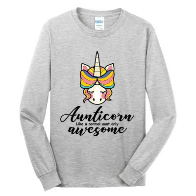 Aunticorn Normal Aunt But Awesome Christmas Gift Tall Long Sleeve T-Shirt