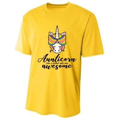 Aunticorn Normal Aunt But Awesome Christmas Gift Performance Sprint T-Shirt