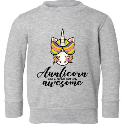 Aunticorn Normal Aunt But Awesome Christmas Gift Toddler Sweatshirt