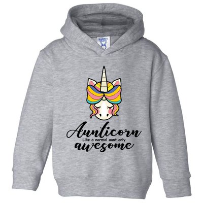 Aunticorn Normal Aunt But Awesome Christmas Gift Toddler Hoodie