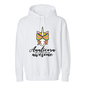 Aunticorn Normal Aunt But Awesome Christmas Gift Garment-Dyed Fleece Hoodie