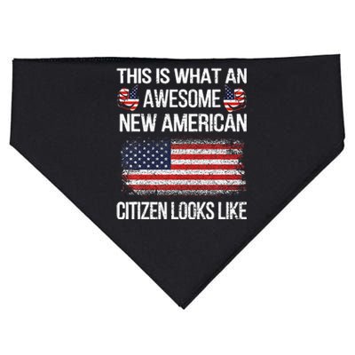 Awesome New American Flag Us Citizenship Usa Us Citizen USA-Made Doggie Bandana